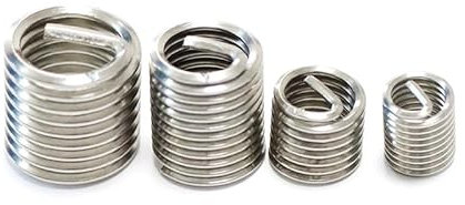 12 piezas de casquillos roscados M8 a M6 x 15 mm Inserto de rosca de acero inoxidable reutilizable adaptador de rosca para automóviles, dispositivos mecánicos, ordenadores, moldes, productos