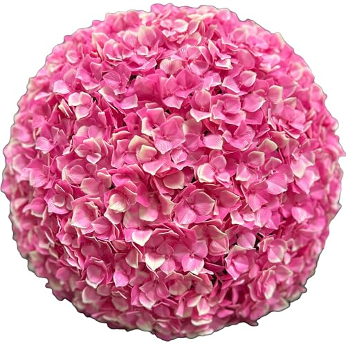 TENAX Hortensia Pink Bloom Ø 28 cm Rose, Plante Artificielle en Forme de Boule, Fleur Type Hortensia, Sphère Décorative pour la Décoration de la Maison et du Jardin, Intérieur et Extérieur