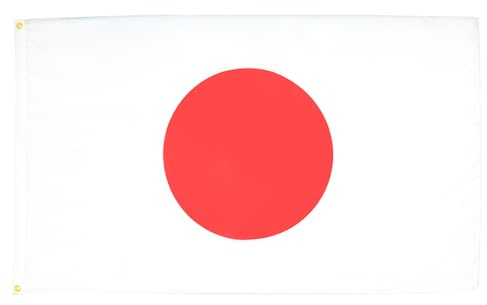 AZ FLAG - Lote de 2 banderas de Japón - 90 x 60 cm - Bandera japonesa 100% poliéster con ojales metálicos integrados