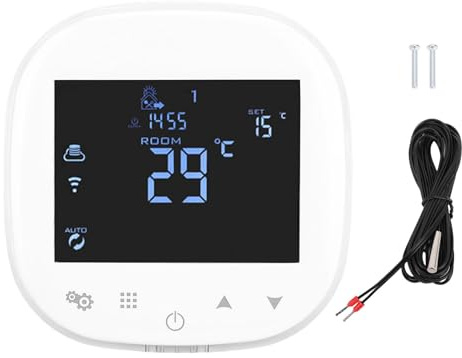 Bediffer Smart Digital WiFi-termostat Vit Programmerbar Kontroll för Hem eller Kontor, Ur Kartongen