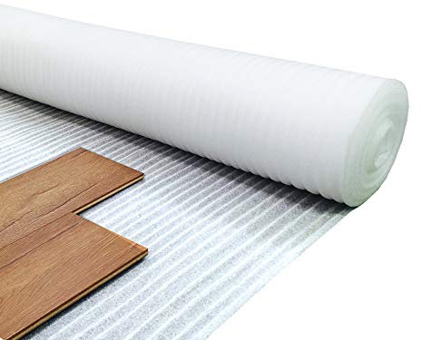 Royale - 2mm White Foam Underlay for Any Laminate/Real Wood Floor - 1m x 15m (15m2 Roll Size) - Acoustic Flooring Underlay