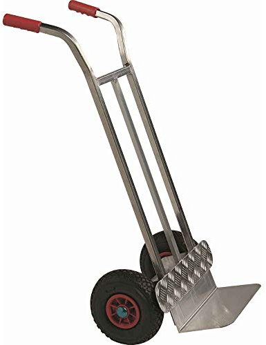 Carrello manuale in alluminio professionale portacasse scatole e portapacchi carrelli portatutto Kg.120 per trasporti logistica magazzino ed azienda con impugnatura manici a presa larga - 31F-ALL