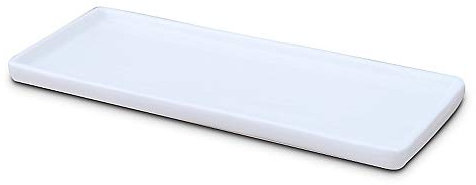 Vassoio da bagno rettangolare in ceramica, piccolo vassoio rettangolare per vasca da bagno, porta cosmetici per fazzoletti, candele, asciugamani, piante, anelli, piatti, cassettiere, grande