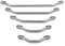 Nautika Edelstahl Handlauf 354-708 mm Ø 19, 22, 25 mm Reling zum nachrüsten, Boot Bootsreling Halte-Griff Halterung Größe 408 mm Ø 22 mm