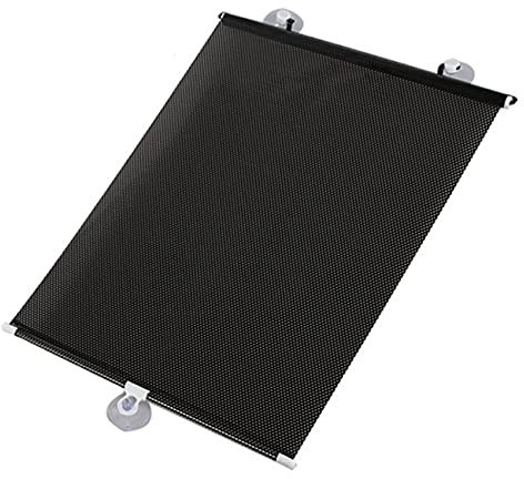 Olivine Sunshade Roller Blackout Suction Cup Blinds Curtains for Living Kitchen Office Car Window Free-Perforated Curtain E, 58x125cm
