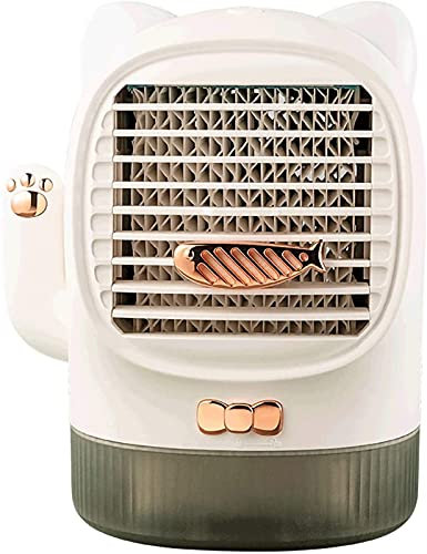 Personlig luftkonditionering, gullig bärbar stationär kylfläkt med aromlåda ljudlös, mini luftkonditionering fan, hem USB bord luftkylare, for kök, kontor, sovrum