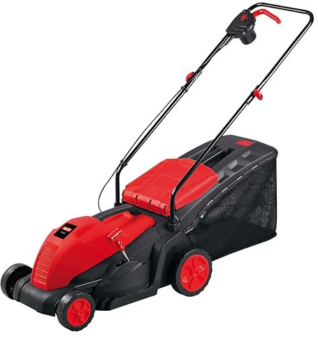 Valex TE1501 Tagliaerba Elettrico, 1500W, Taglio Ø35cm, 5 Altezze di taglio, Cesto 50L