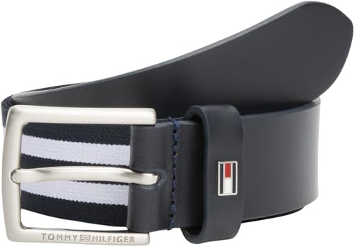 Tommy Hilfiger Cintura unisex per bambini Mix Media Seasonal Belt Au0au01986 regolabile, Blu (Space Blue), L-XL