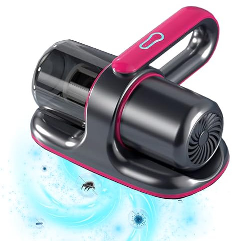 Kamanan Aspiradora Antiacaros para Colchones, 13KPa Aspirador Antiácaros con UV-C 100W Aspiradora de Mano con Filtro HEPA, destruye el 99,99% de Todos los ácaros para Colchones y Sofás (Gris)