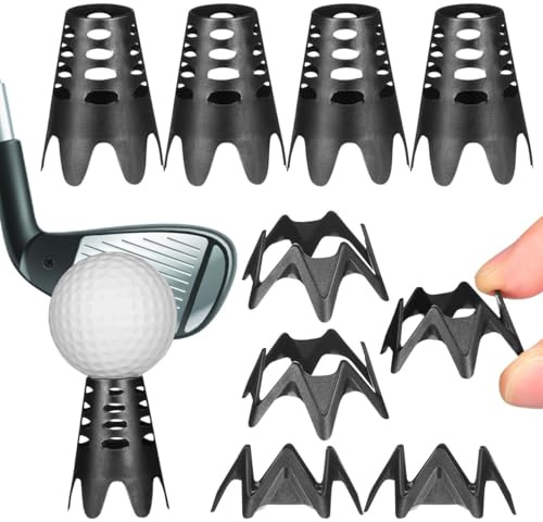 Kisangel 10pcs Golf-Tee Golfballhalter Golf Simulator Zubehör Golfballständer Golftrainingszubehör Golf-Range-Tees professional Golfzubehör GolfsimulatorT-Shirts Polypropylen Black