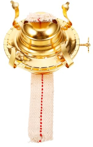 Toyvian Base de Lámpara de Aceite Regulador Metálico Dorado Grande 4 Garras Quemador para Lámpara de Queroseno Vintage Accesorio Compatible Uso en Decoración Hogar y Reparación