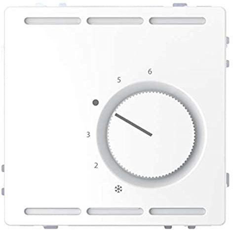 Schneider Electric Merten MEG5762-6035 Raumtemperaturregler, manueller Drahtthermostat für Heizungssysteme und Kühlungssysteme, Lotusweiss