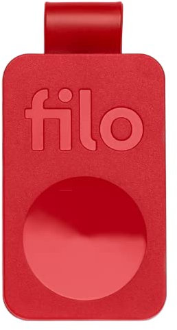 Filo Tag - Localizzatore Bluetooth per Chiavi - Batteria Sostituibile - per iOS e Android - Rosso, 1 pezzo