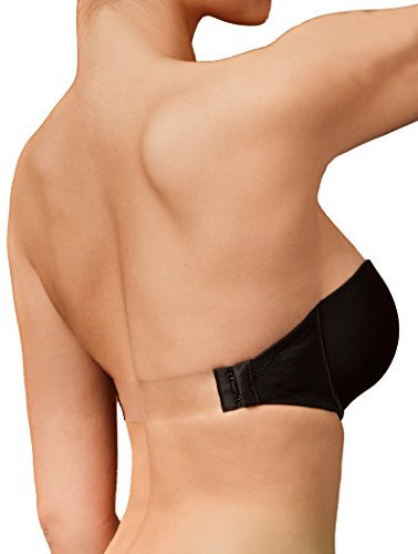 Selene, Reggiseno Donna a Fascia Trasparente, con Coppe Pre-Formate e Ferretto, Spalline Inseribili Trasparenti, Collezione Magdalena, Colore Terra, Taglia 4C