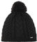 Eisbär Damen Mütze Afra Pompon schwarz – Klassisches Zopfmuster, Flauschiger Wollbommel, Atmungsaktiv, Wärmendes Innenfleece, Perfekte Passform, Wintermütze für Damen