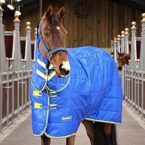 Shires Tempest Original 100G Full Neck Combo Horse Stable Rug in Blue 5'6 / 66, Blue