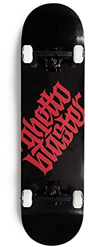 Skateboard Completo Professionale, Principianti, Bambini, Adulti, Tavola in Acero 7 Strati, Cuscinetti Abec 9, Ruote 52mm, Peso Max 90kg, Modello Logo Red 8.125”