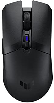 ASUS TUF Gaming M4 Wireless optische Gaming-Maus (kabellos, beidhändig, 12.000 DPI-Sensor, DPI-Taste, Aura Sync, sechs programmierbare Tasten), schwarz