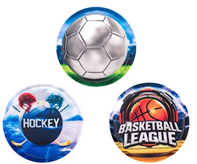 Belmil Patches mit Klettverschluss Set 3-teilig- kompatibel mit Schulranzen Comfy/Smarty/Jungen Fußball Hockey (336/B Sport)