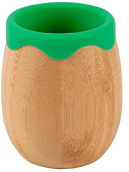 Tiny Dining Bamboo Baby Training Cup - 130ml - Green Toddler Tumbler Eco-Friendly Natural Baby Trainer Open Weaning Cup for Toddlers, Infants, Children