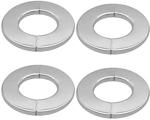 Hayaww 4 Pcs Rosetten Abdeckung FüR Rohre, Rohrabdeckungen Rosetten Abdeckung Abdeckrosetten HeizköRperrosetten Abdeckrosetten Edelstahl, 23mm/34mm/51mm, FüR WasserhäHne, Rohre, HeizköRperrohre (34mm)
