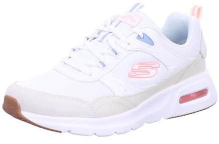 Skechers air Court Retro AvenueSKECH-AIR Court Cool Avenue Femme, Bordure en Maille de Cuir Blanc cassé, 41 EU