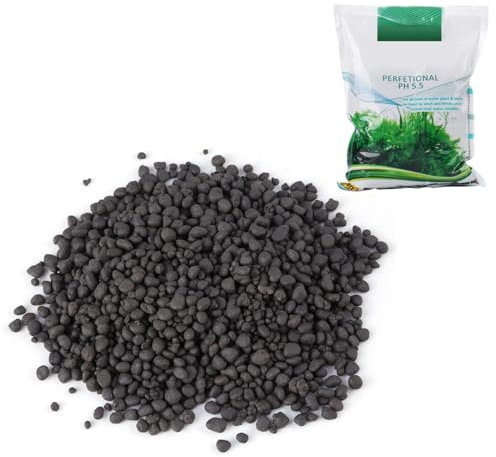 Aquarium Bodengrund Schwarz, Aquarium Nährboden für Pflanzen, Aquariumkies 1000g, porös und stabil, Aquarium Boden zur Förderung des Wurzelwachstums verschiedener Arten von Wasserpflanzen
