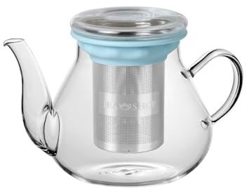 TEA SHOP - Tetera All in One Arabia 0,6L - De porcelana con infusor - Filtro de acero inoxidable - Accesorios para té o infusiones