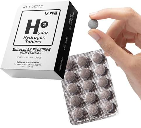 Hydrogen Water Tablets for Drinking Water 30 Count Creates 12 PPM Nanobubbles - US Company