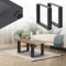 ML-Design 2er Set Tischbeine 40x43 cm, Anthrazit, Stahl pulverbeschichtet, Industriedesign, Vierkantprofilen, Metall Tischkufen Tischuntergestell Tischgestell Möbelfüße Bankkufen Bankgestell Bankbeine