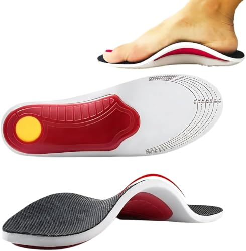 Steady Step Insoles, Plantar Fasciitis Arch Support Orthotic Insoles Men&Women - Gel Insole| Arch Support Flat Feet Heel Pain Fallen Arches Shock Absorption Insole for Women&Men.(UK Large EU40-46)