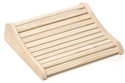 MNBVH Sauna-kopfstütze Aus Holz – Ergonomisch – Sauna-zubehör Aus Kiefernholz – Massiv Und Unbehandelt. Sauna-kopfstütze, Rückenlehne Gebogen