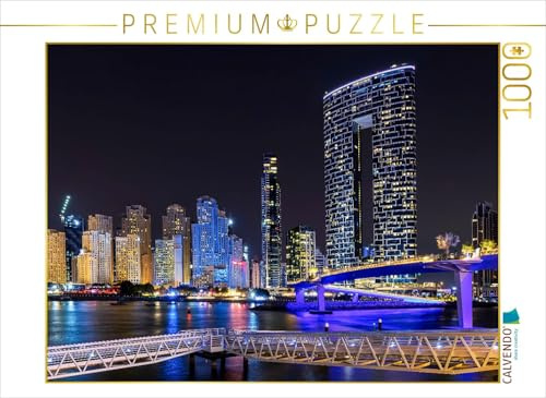 CALVENDO Puzzle Blick von Bluewaters Island auf Dubai | 1000 Teile Lege-Größe 64 x 48 cm Foto-Puzzle für glückliche Stunden
