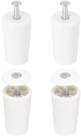 QUARKZMAN 4 Pcs Butée Volet Roulant 40mm Butée de Volet Roulant Bouchon d'Arrêt en Plastique avec Rondelles et Vis pour Volets Roulants Lames de Volets Roulants, Blanc