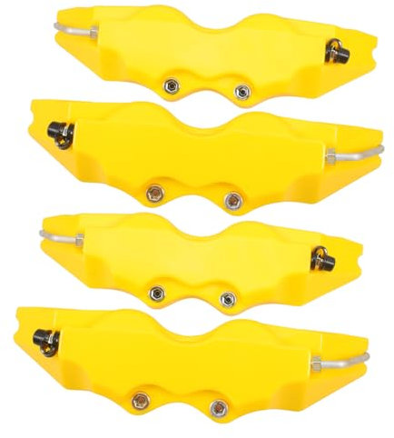 YOSADIER 2sets Design Yellow Caliper Paint Kit Front Rear Wheel Hub Covers for Car Brake Caliper Protection