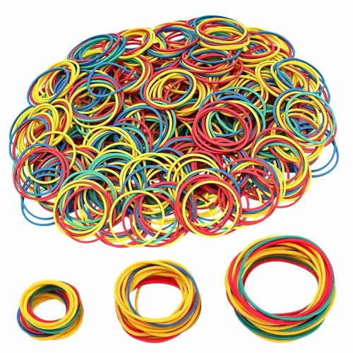 420 stycken gummiband färgglada gummiringar olika storlekar naturligt hushållsgummi för arbete kontor kök bankpapper räkningar