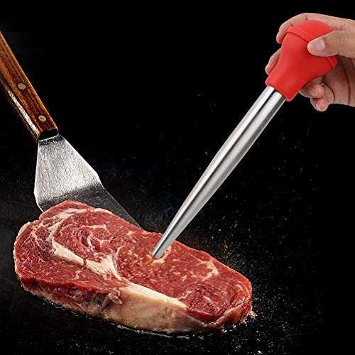 Aumotop Bomba de Rociado de Inyector Condimento Herramienta Pavo Acero Inoxidable 304, Jeringa Adobo Antiescaldado para Carnes Caza Pato Cordero, Aguja Resistente