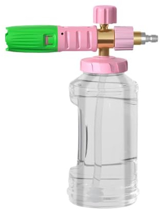 Gettimore Spruzzatore portatile in schiuma, 1000 ml, ad alta pressione, 4000 psi, per lavaggio auto, con connettore in ottone in acciaio inox, compatibile con la maggior parte delle idropulitrici