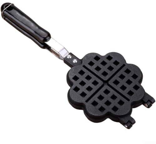 Gofrera con forma de corazón, revestimiento antiadherente, aleación de aluminio, molde para horno de gas, hogar, cocina, 29,97 x 14,8 cm (C)