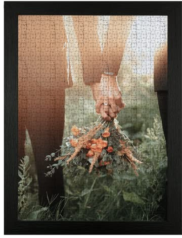 Wallazz Cornice Porta Puzzle 2000 Pezzi 75,4x98,4 cm Nero - Cornice per Quadri e Puzzle, Frontale Trasparente in Crilex, Made in Italy - Design Elegante da Parete