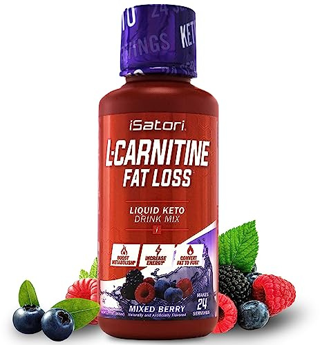 iSatori L-Carnitine 1500, Triple-Blend Liquid L Carnitine Supplement, with Acetyl & Tartrate, Stimulant Free Energy, Low Calories, Sugar or Gluten, Keto-Friendly, Mixed Berry Flavor (24 Servings)