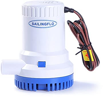 12V Bilge Pumps for Boats-2000 GPH 1-1/8(29mm) Outlet High Flow Rate Non-AutIomatic Bilge Water Pump,Submersible Boat Accessories,Electric Marine Bilge Pump Waterproof Reset