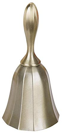 Alnicov Handglocke,Rufglocke Hochzeitsglocke Abendessenglocke Klassenzimmerglocke (Mattbronze)