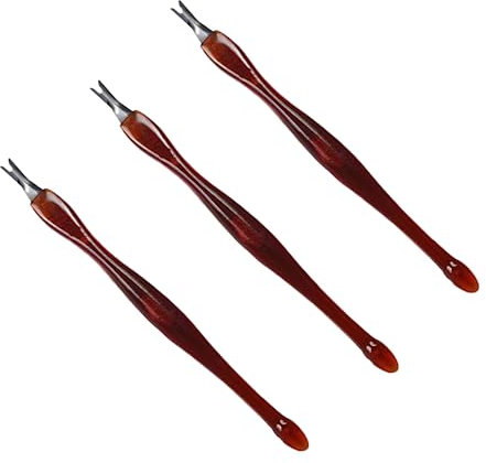 Cuticle Trimmer, 3 Pcs Forchetta per Cuticole, Pusher per Cuticole Rimozione, Forma di V Spintore Della Rimuovi Cuticole, per Manicure e Rimozione