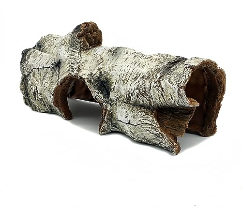 JIHAQUA Aquarium Resin Bark Terrarium Decor, Lizard, Snake or Reptile Hide,Lizard, Spider and Aquarium Fish Hide Cave (Medium Bark A)