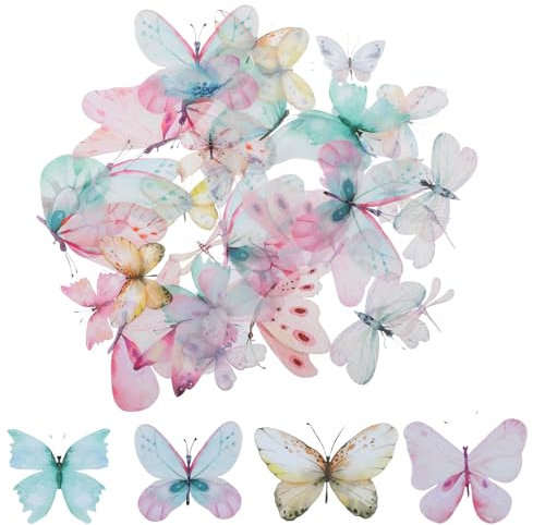 40 Stück Schmetterlinge Deko Schultüte Schmetterling 3D Schmetterling Aufkleber Schmetterling Sticker Set Kinder Glitzer Schmetterlings Wasserfester Klebstoff Für Sammelalbum Tagesplaner Handyhülle