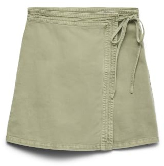 VERO MODA dam Vmliza Mr Short Denim Wrap kjol Ga Noos, Laurelkrans, L