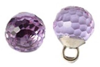 10 piezas de 9,5 mm de cristal de cristal con hebilla de diamante para camisa, accesorios de costura, decoración de botones (morado)