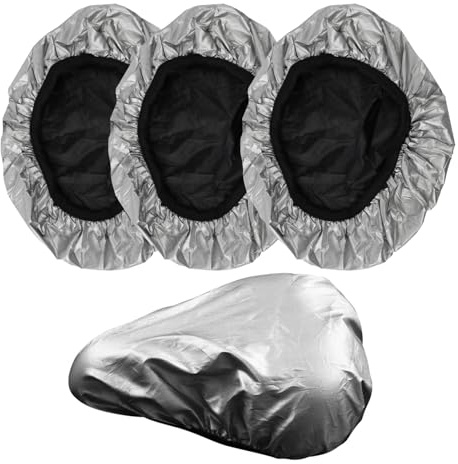EceoThsy Lot de 3 Housses de Selle Universelles Imperméables - Protection Idéale pour Vélos de Trekking, VTT, BMX et Vélos de Route, Durable et Facile à Utiliser,Housse de Selle de vélo