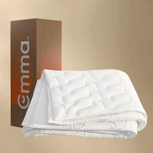 Emma Couette Nuage Tempérée 260x240 cm | Douce et Respirante | Thermorégulatrice et Lavable | Confort Toute l’Année | Microfibres Anti-Allergènes pour Nuit Fraîche et Moelleuse | Printemps